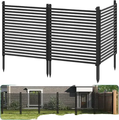 Produktbild von Sichtschutzzaunpaneele, Einfache Installation, Wetterbeständig, schwarz