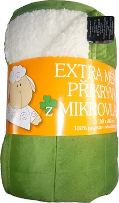 Obrázok produktu pre Deka z mikrovlákna Ovčie prešívanie kiwi 150x200 cm