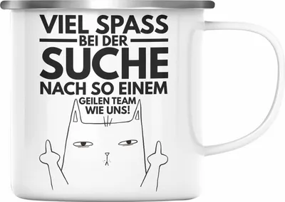 Produktbild von Trendation - Jobwechsel Emaille Tasse Geschenk Neuer Job Abschied Abschiedsgeschenk Kollege Kollegin (Silber)