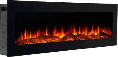 Produktbild von Elektrokamin Lausanne 105 cm, schwarz, mit LED-Beleuchtung für Wandmontage