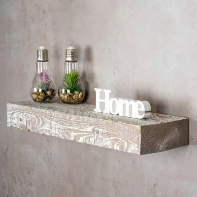 Produktbild von levandeo Wandregal Holz Massiv 60x20cm Shabby Chic Wandboard Regal Vintage Bord