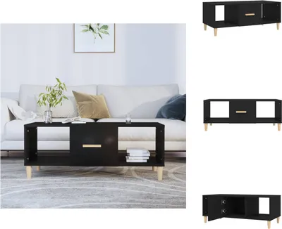 Zdjęcie produktu dla vidaXL Stolik kawowy czarny 102x50x40 cm materiał drewnopochodny - Stoliki kawowe