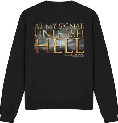 Productafbeelding van Gladiator - "Unleash Hell" zweetshirt voor heren/dames, uni model, TV13045 (maat S) (zwart)