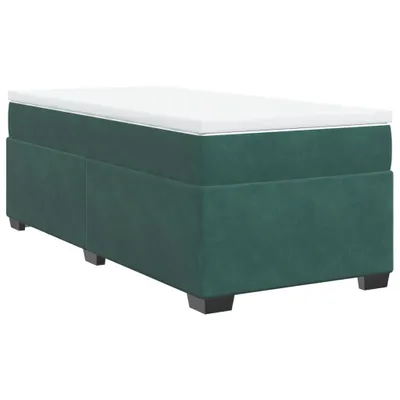 Produktbild von Boxspringbett mit Matratze Dunkelgrün 90x200 cm Samt
