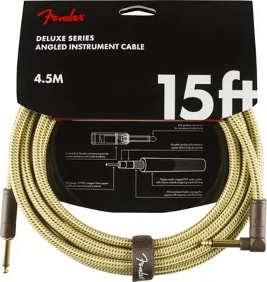 Obrázok produktu pre Fender Deluxe Series Tweed 4,5 m Rovný - Zalomený Nástrojový kábel