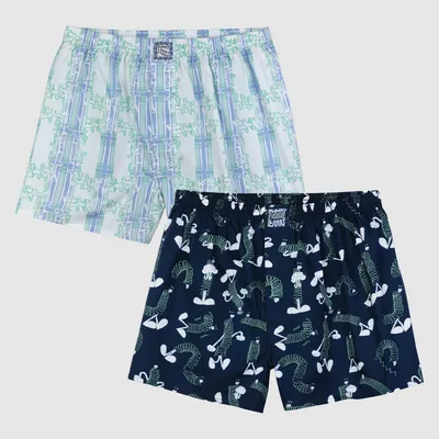 Produktbild von Lousy Livin 2-Pack Boxershorts Slinky 2er Pack White & Poseidon M