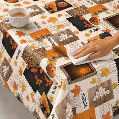 Produktbild von Wachstuchtischdecke Halloween abwischbar 140 x 220 - 37368 - Halloween