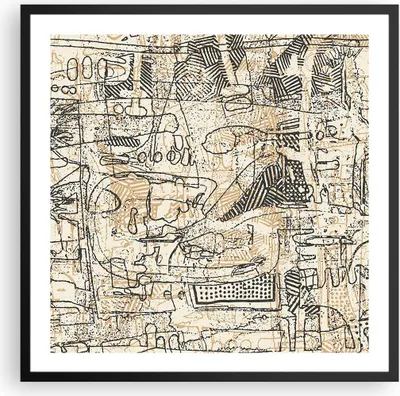 Produktbild von Gerahmtes Poster - Schwarzer Rahmen - Graffiti Kritzeleien Zeichnen - 60x60 cm - Wand Bild - Wanddeko - Wandbilder - Kunstposter - Wandposter - Bilderrahmen - Bilder - Kunstdruck - P2BAC60x60-5047