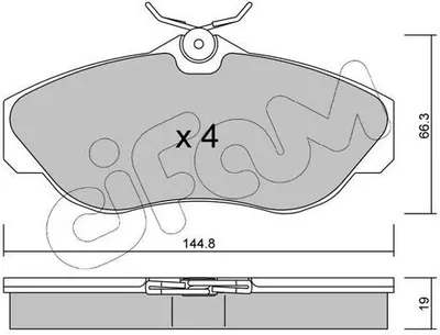 Produktbild von CIFAM Bremsbeläge Satz Vorne Bremsklötze für LAND ROVER Discovery II (L318) 822-350-0