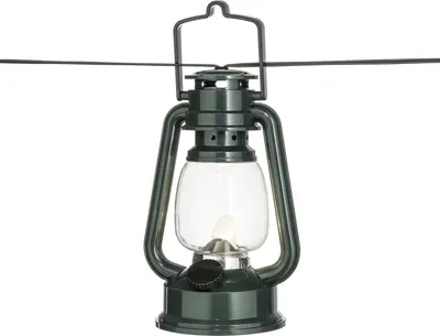 Produktbild von Konstsmide - LED Sturmlaternen Lichterkette, 8 grüne Sturmlaternen, 8 warm weiße Dioden, 3V Außentrafo, schwarzes Kabel