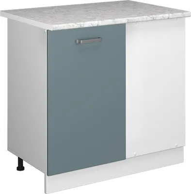 Obrázek produktu pro Rohová skříňka Vicco R-Line Modrošedá 86 cm s pracovní deskou, Model 41156