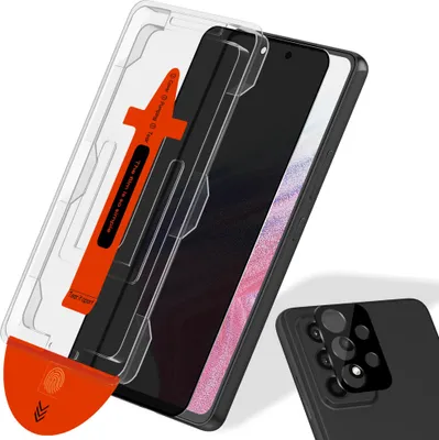 Obrázek produktu pro 1-balení Samsung A53 Ochranné sklo na displej & 1-balení ochrana objektivu - Tvrzené sklo | [Automatická instalace] - Bez bublin