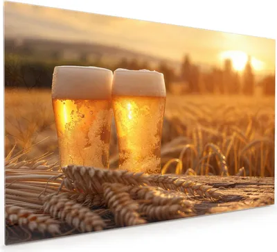 Produktbild von Küchenrückwand Spritzschutz Glas mit Motiv Sonnenuntergangsbecher 40 x 40 cm