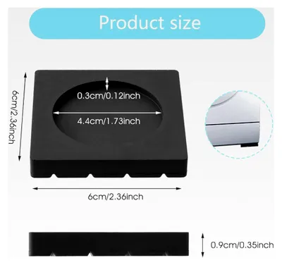 Produktbild von 4 Stück Anti-Vibrations-Pads für Waschmaschinen, schwarze Gummi-Vibrationsdämpfer für Waschmaschinen und Trockner