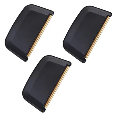 Fusselbürsten-Set (3 Stück) – manueller Fusselentferner, schwarz, 4 x 7,5 cm