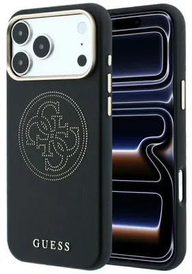Image de Étui Guess perforé pour iPhone 18 Pro / 17 Pro, couleur noire
