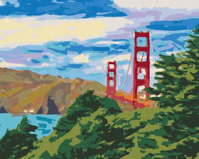 Obrázok produktu pre Zuty - Maľovanie podľa čísel - SAN FRANCISCO, 40x50 cm, vypnuté plátno na rám