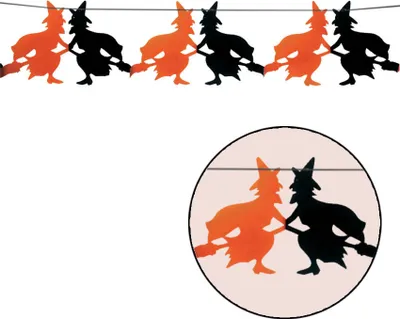 Produktbild von Halloween Hexen Girlande Dekoration 300 cm lang