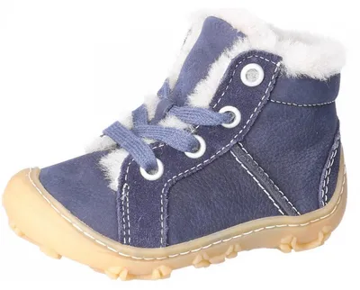 Zdjęcie produktu dla RICOSTA wysokie buty ELIA by PEPINO dla małych poszukiwaczy przygód buty zimowe sznurowane podszewka ze skóry jagnięcej chłopcy dziewczynki uni zobacz niebieski rozmiar 26