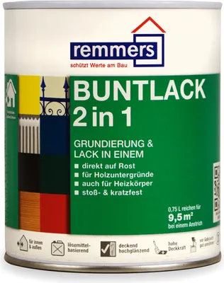 Produktbild von Remmers Buntlack 2in1 RAL 8011 nussbraun 0,75L Lack Holzlack