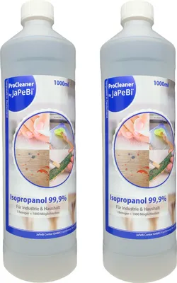 Produktbild von 2x 1L Isopropanol 99,9% Isopropylalkohol 2-Propanol Reinigungsalkohol Entfetter