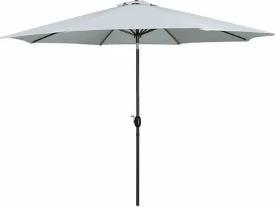 Image de Marbueno Parasol acier 8 baleines D270 cm polyester blanc Jardin, piscine, terrasse