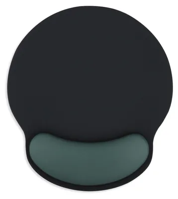 Immagine prodotto di Tappetino per mouse con cuscinetto in gel, nero, ergonomico, con poggiapugno per scrivania