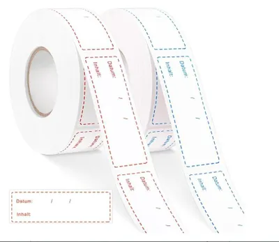 Zdjęcie produktu dla Zestaw 4 etykiet do zamrażarki, wymiar 75 x 25 mm, wodoodporne