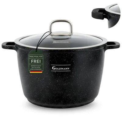 Suppentopf 14 L, gegossenes Aluminium, Marmor-Antihaft, Ø 32 cm