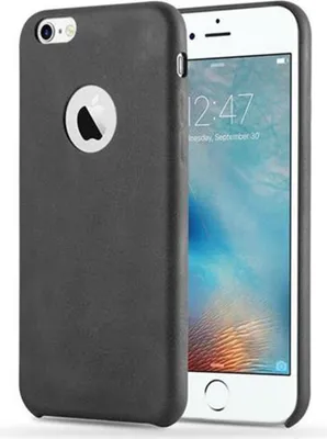 Produktbild von Cadorabo Schutzhülle für Apple iPhone 6 / 6S Hülle in Schwarz Hard Case Handyhülle Kunstleder Etui