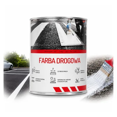 Produktbild von Bauhus Markierungsfarbe Weiß Fahrbahnmarkierung 0,8 l für Asphalt, Beton und Parkplätze