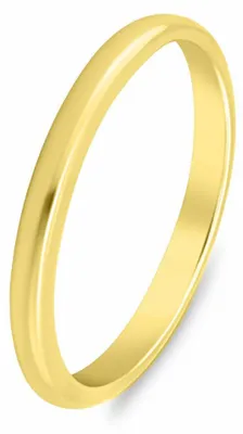Zdjęcie produktu dla Minimalistyczna, pozłacana obrączka ślubna RI149Y – obwód: 68 mm
