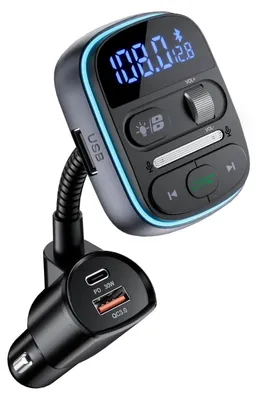 Produktbild von LENCENT Bluetooth FM Transmitter, Musik Adapter für Auto, Auto FM Bluetooth