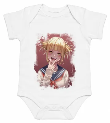 Imagen del producto de Himiko Toga, uniforme escolar, estilo "yandere", manga japonesa, cosplay, años 2000, body blanco, talla 12/18