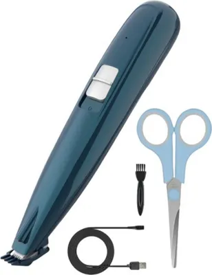 Produktbild von Tierhaarschneidemaschine mit LED-Licht, Professionelle Haarschneidemaschine für Hunde und Katzen, USB-Aufladung, Elektrische Haarschneidemaschine für Haare um Gesicht, Augen, Ohren, D