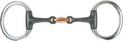 Image de Shires - Bridon plat en fer (non inoxydable) à double brisure ER821 (6 in) (Noir)