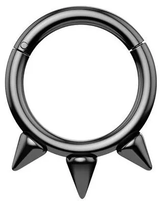 Productafbeelding van Neusring Zilver 6mm - Septum Ring - Spike Piercing - Oorbellen - Kraakbeen Sieraden - Roestvrij Staal - Septumring