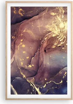Produktbild von Gerahmtes Poster - Rahmen in heller Eiche - Stein Gold Marmor - 61x91,5 cm - Wand Bild - Wanddeko - Wandbilder - Kunstposter - Wandposter - Bilderrahmen - Bilder - Kunstdruck - P2NPA61x91-4714