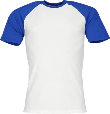 Produktbild von Fruit of the Loom Valueweight Short Sleeve Baseball T Farbe: weiß/royal Größe: M