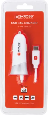 Produktbild von Skross 2.900618, Auto, Zigarettenanzünder, 5 V, 3 A, Silber, Weiß