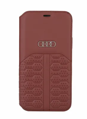 Immagine prodotto di Custodia in pelle AUDI per iPhone 12 Pro Max 6,7" portafoglio porta carte Merlot