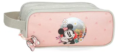 Image de Étui à crayons Joumma Disney, motif : Minnie, nature sauvage, vert, 22 x 10 x 9 cm, polyester