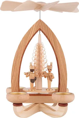 Produktbild von 1-stöckige Pyramide Bergleute - natur (28cm) von Heinz Lorenz Pyramiden