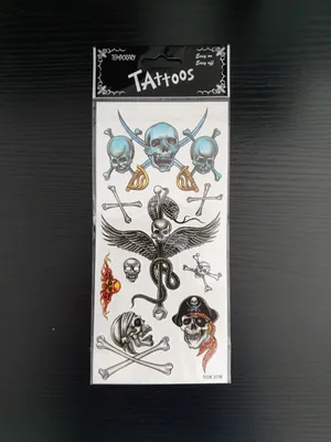Produktbild von K88208809-5 bunt Piraten Halloween Tattoos