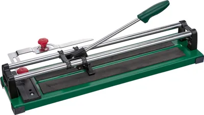 A tile cutter on a white background.
