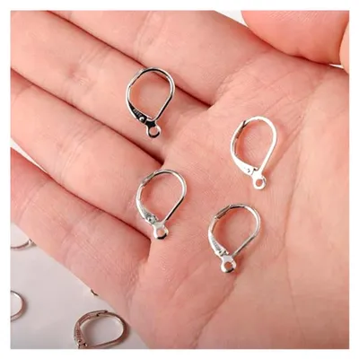 Produktbild von Ohrringhaken aus 925 Sterling Silber für Schmuckherstellung, 10 Stück
