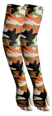 Produktbild von 3 Paar UV-Schutz Armstulpen Kühlend UPF 50+ für Damen Herren Tarnorange