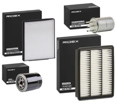 Produktbild von RIDEX Filterset Inspektionspaket Filtersatz für HYUNDAI TERRACAN (HP)
