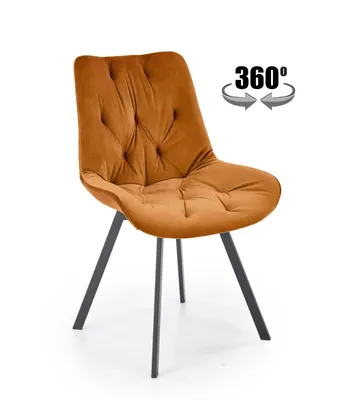 Zdjęcie produktu dla Krzesło tapicerowane K519 VELVET cynamonowe obracane