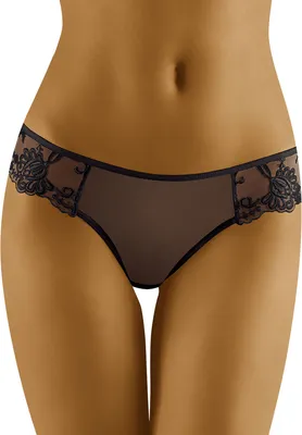 Produktbild von Wolbar Transparenter Damen String WB26 , schwarz, L